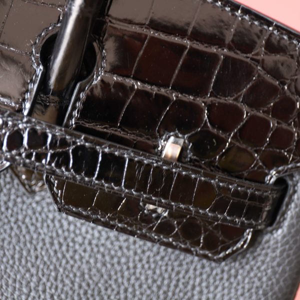 BK25 Touch Noir Shiny Niloticus And Togo Leather Rose Gold Hardware - BK - Image 2