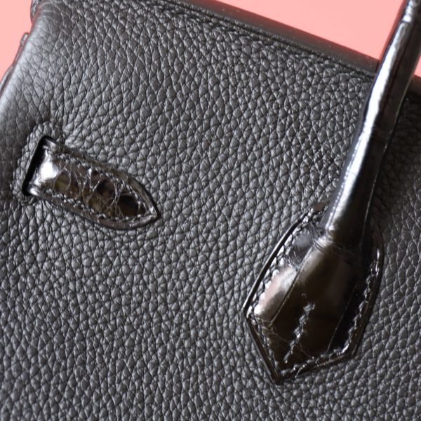 BK25 Touch Noir Shiny Niloticus And Togo Leather Rose Gold Hardware - BK - Image 4