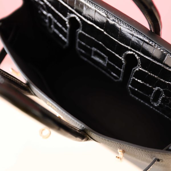 BK25 Touch Noir Shiny Niloticus And Togo Leather Rose Gold Hardware - BK - Image 7