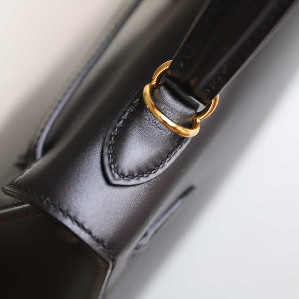 Kelly 25 Noir Box Leather GHW - Image 3