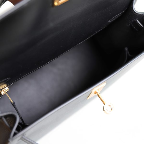 Kelly 25 Noir Box Leather GHW - Image 8
