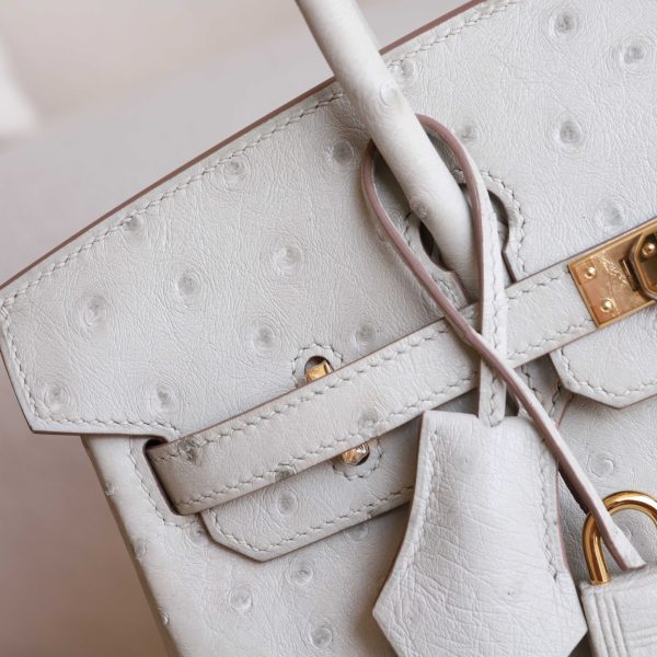 BK25 Pearl Grey Ostrich GHW - BK - Image 3