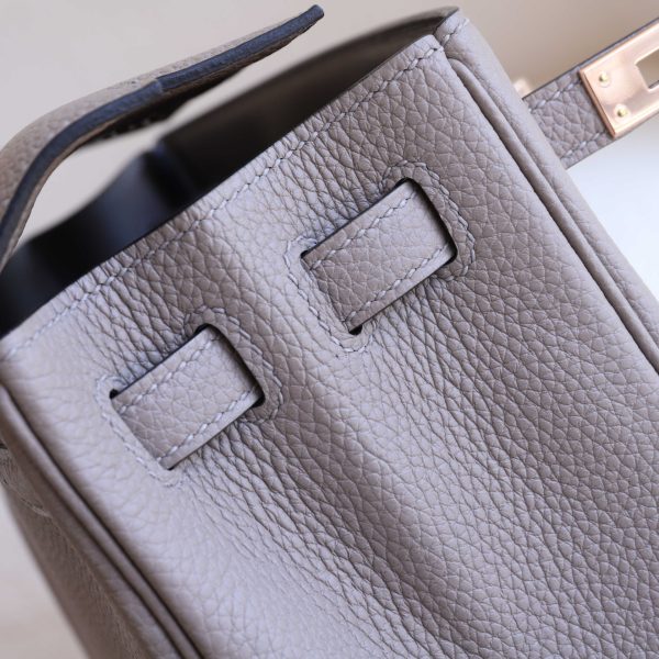Kelly 25 Gris Asphalt Togo Rose Gold Hardware - Image 6