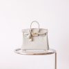 BK25 Pearl Grey Ostrich GHW - BK
