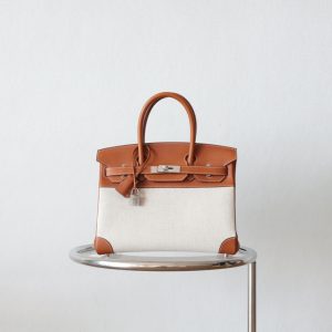 BK30 Fauve Barenia And Toile Canvas PHW - BK