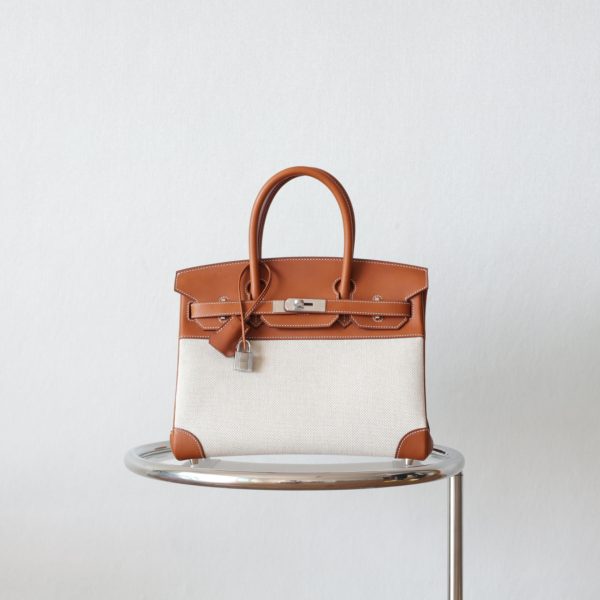 BK30 Fauve Barenia And Toile Canvas PHW - BK