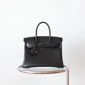 BK30 Noir Box Leather Black Hardware - BK