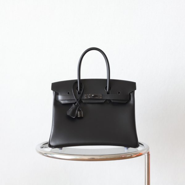 BK30 Noir Box Leather Black Hardware - BK