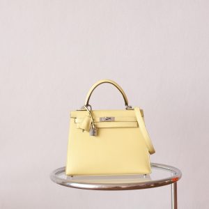 Kelly 25 Jaune Poussin Epsom PHW