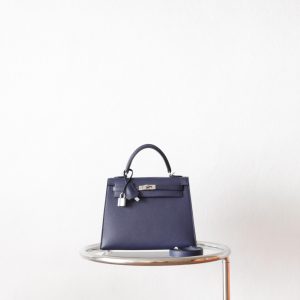 Kelly 25 Blue Indogo Epsom PHW
