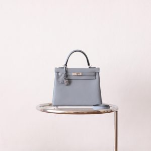 Kelly 25 Blue Lin Togo PHW