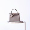 Kelly 25 Gris Asphalt Togo Rose Gold Hardware