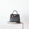 Kelly 25 Noir Box Leather GHW
