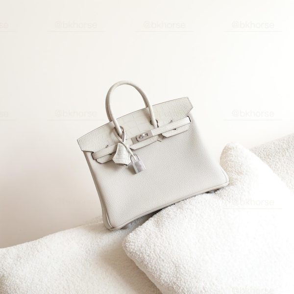 BK25 Touch Beton Matte Alligator And Togo Leather PHW - BK - Image 6