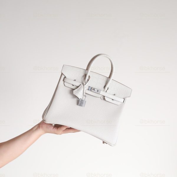 BK25 Touch Beton Matte Alligator And Togo Leather PHW - BK - Image 4