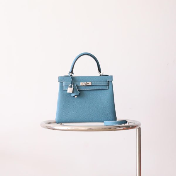 Kelly 25 New Blue Jean Togo PHW