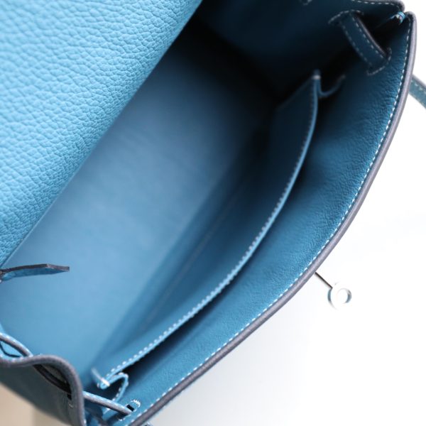 Kelly 25 New Blue Jean Togo PHW - Image 10