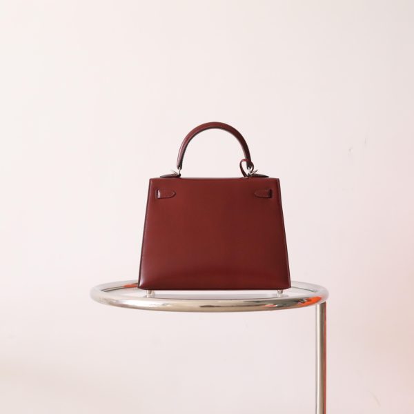 Kelly 25 Rouge H Box Leather PHW - Image 3