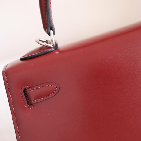 Kelly 25 Rouge H Box Leather PHW - Image 5