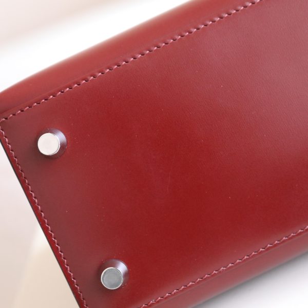 Kelly 25 Rouge H Box Leather PHW - Image 8