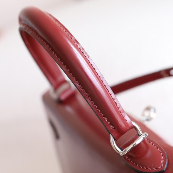 Kelly 25 Rouge H Box Leather PHW - Image 9