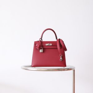 Kelly 25 Rouge Grenat Epsom PHW