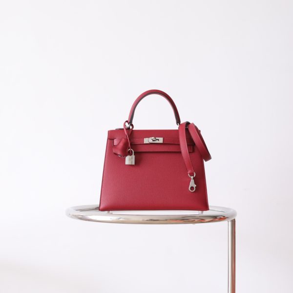 Kelly 25 Rouge Grenat Epsom PHW
