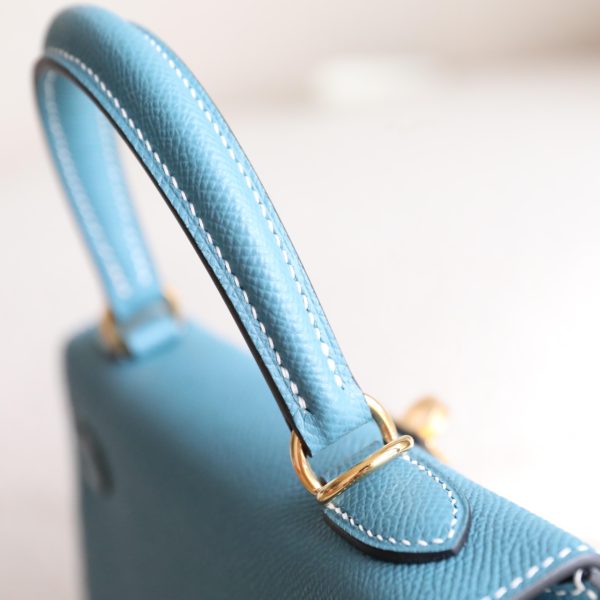 Kelly 25 New Blue Jean Epsom GHW - Image 7