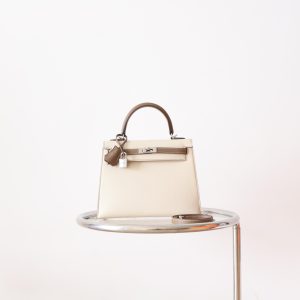 Kelly 25 Craie And Gold Etoupe PHW